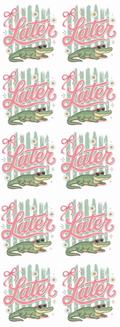 Later Alligator Gang Sheet – Cute Retro Gator Daisy Design