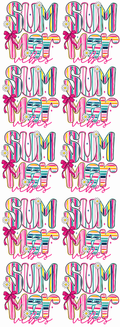 Summer Vibes Gang Sheet – Bright Retro Daisy Bow Design