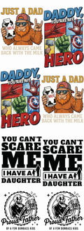 Designs That Move: Father’s Day Gang Sheet 2 | 22x60 Premade Father’s Day DTF Transfer Sheet