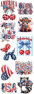 Patriotic Edition Gang Sheet 1 | 22x60 Premade Patriotic DTF Transfer Sheet
