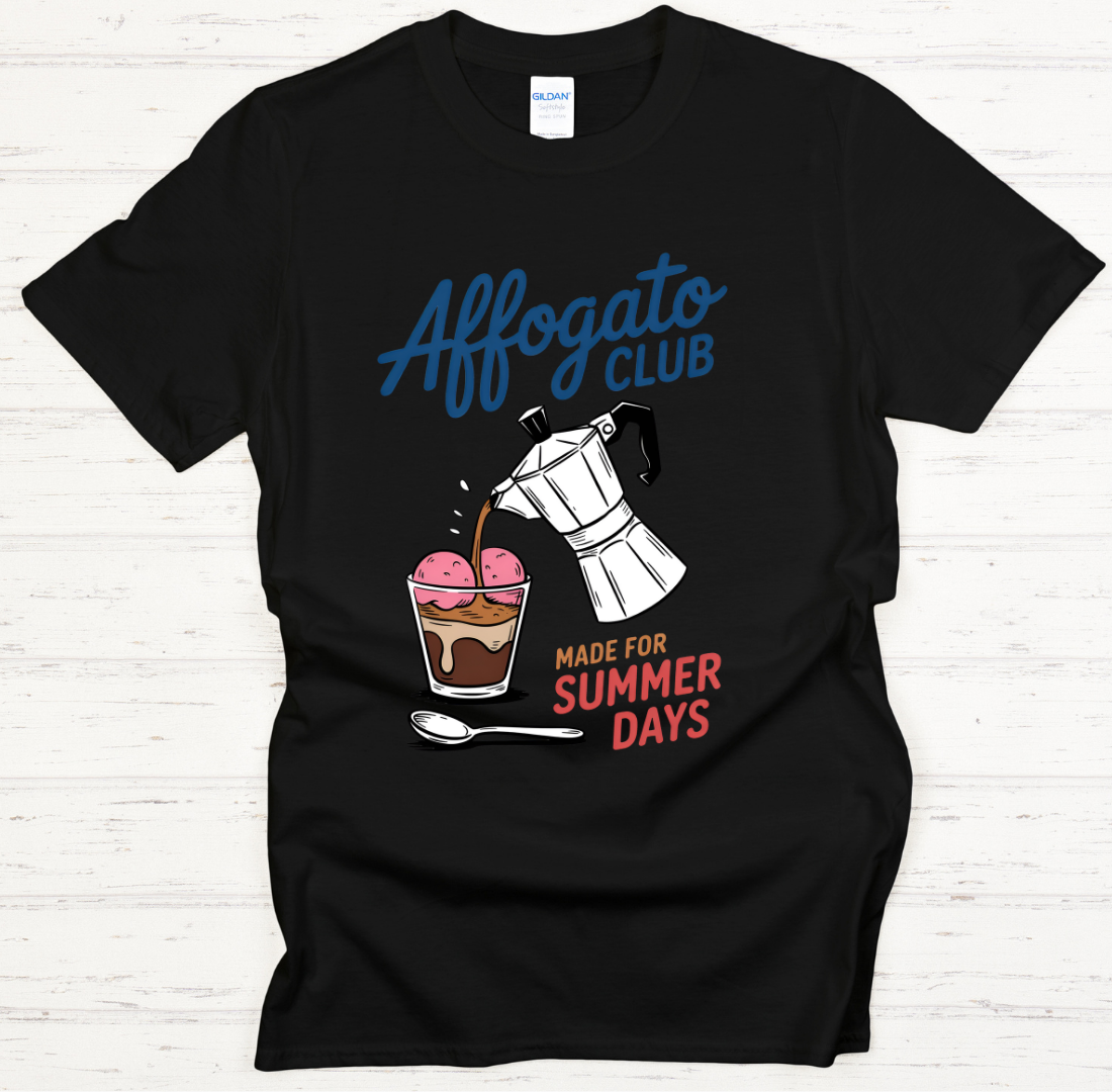 Affogato Club Made For Summer Days Shirt on Gildan Softstyle Tee