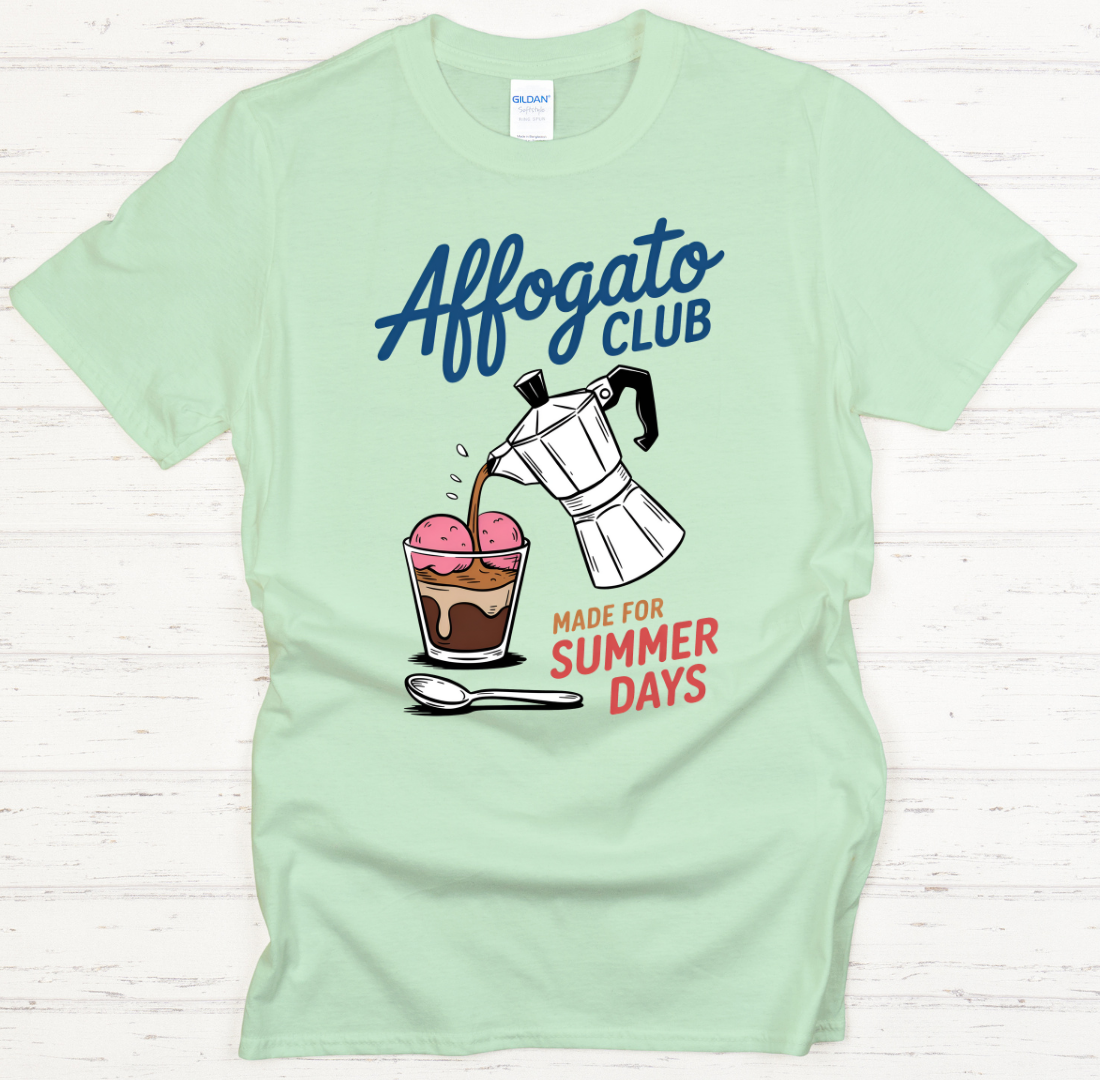 Affogato Club Made For Summer Days Shirt on Gildan Softstyle Tee