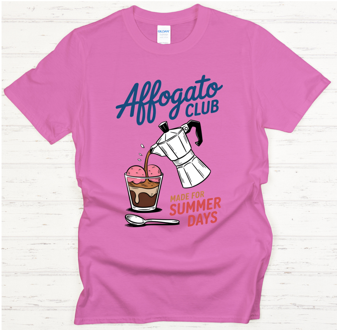 Affogato Club Made For Summer Days Shirt on Gildan Softstyle Tee