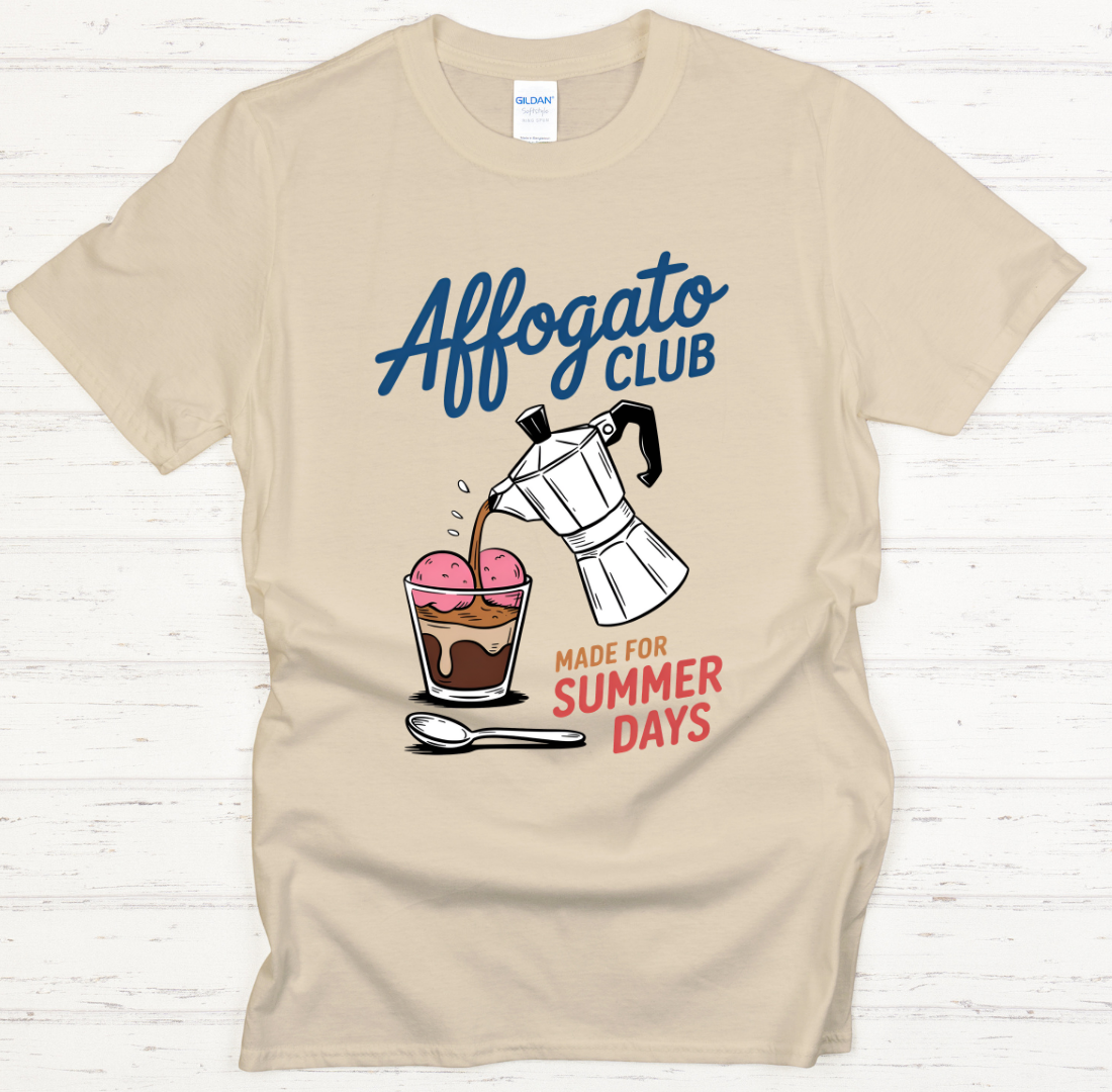 Affogato Club Made For Summer Days Shirt on Gildan Softstyle Tee