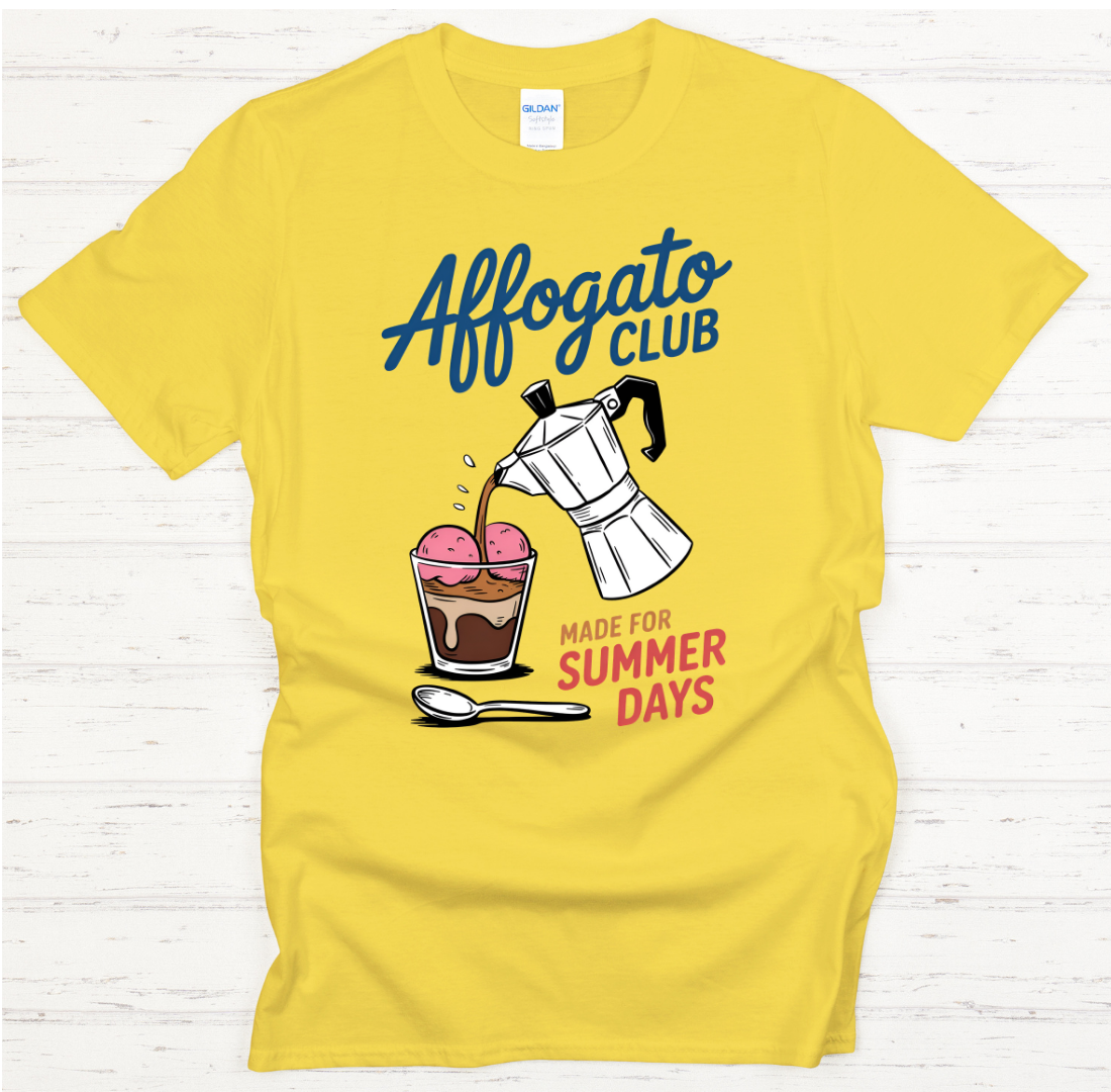 Affogato Club Made For Summer Days Shirt on Gildan Softstyle Tee