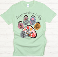All You Need Is Love and a Dog Floral Paw Shirt on Gildan Softstyle Tee