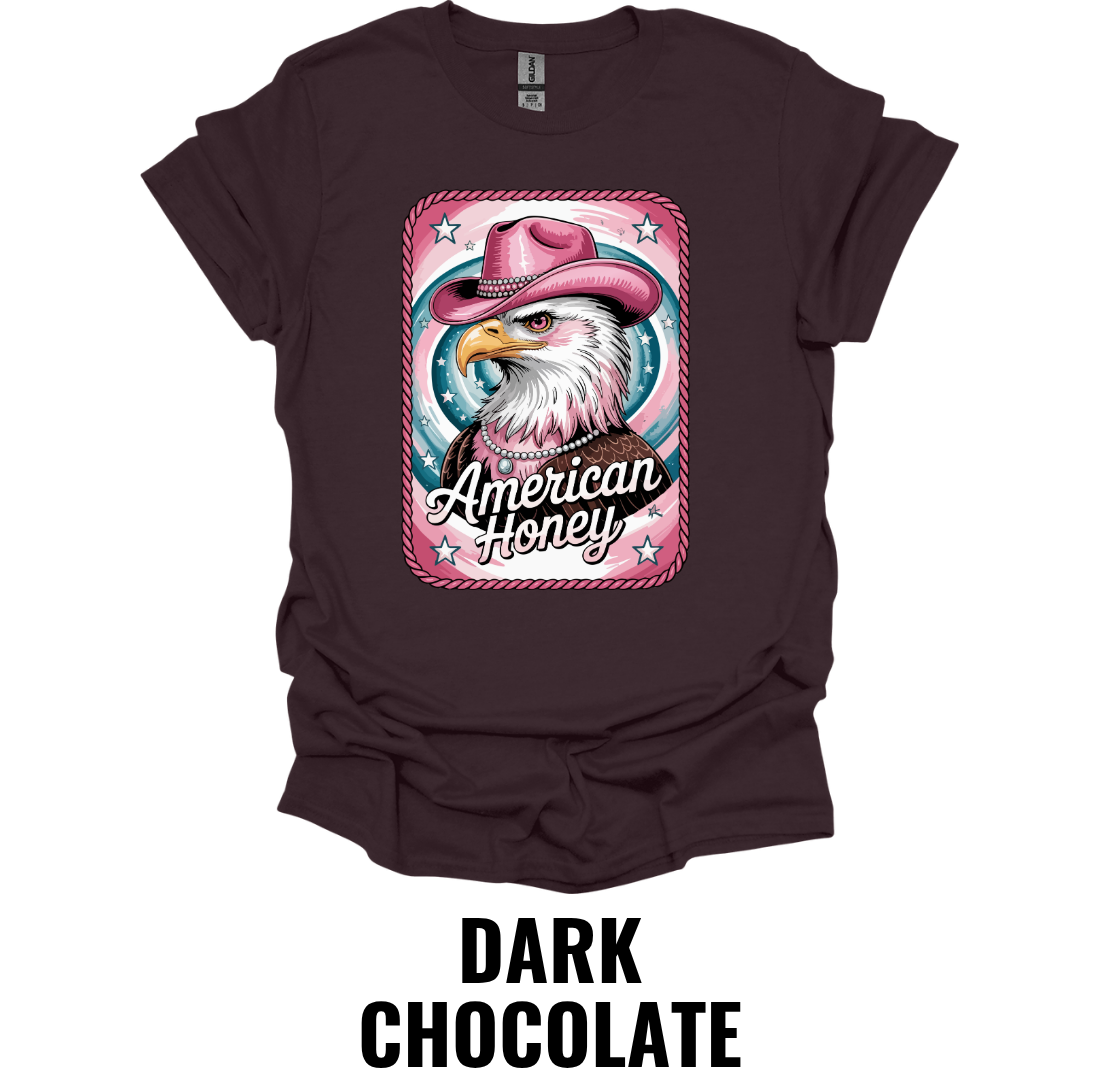 American Honey T-Shirt – Patriotic Western Eagle Graphic Tee