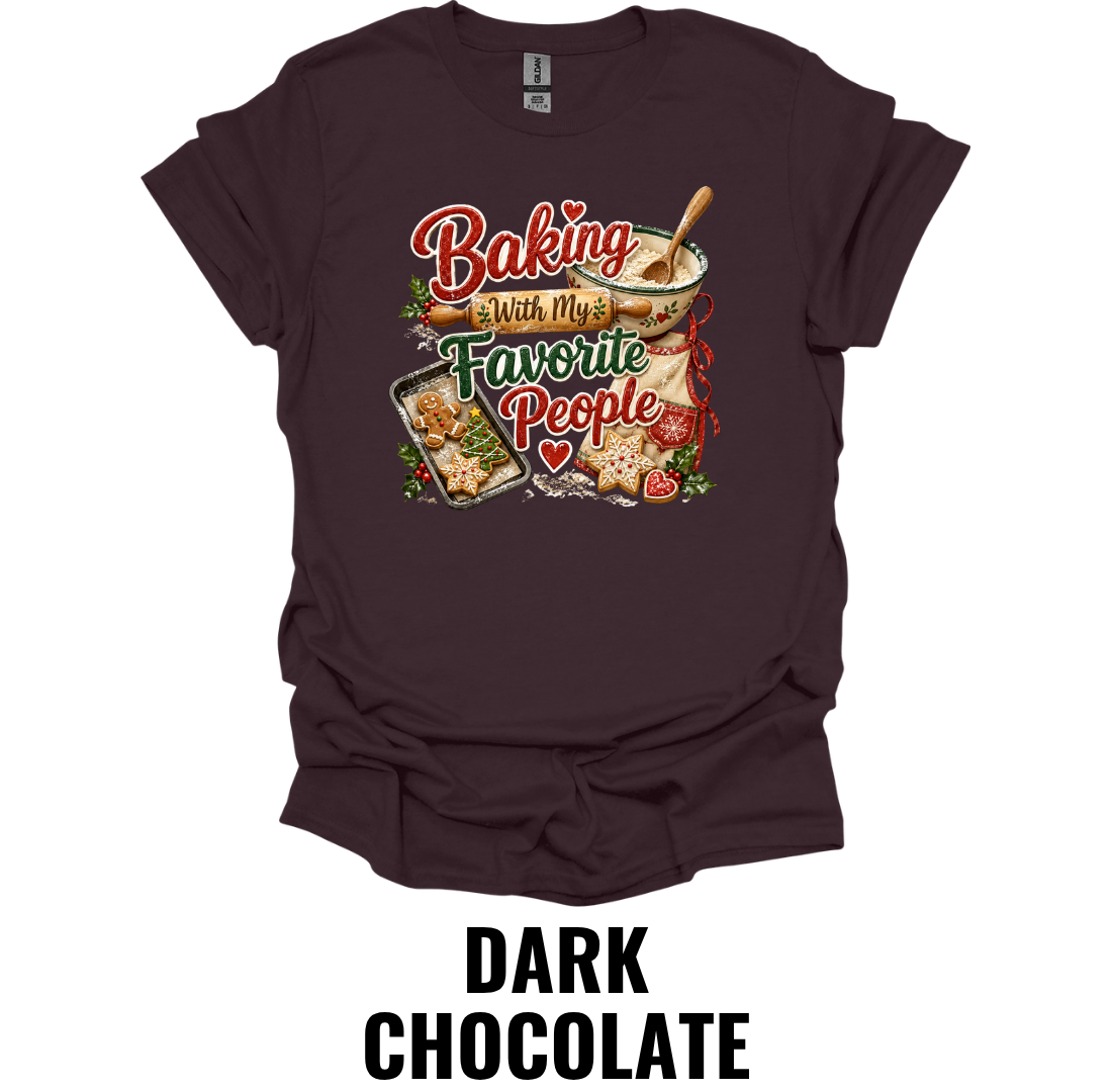 Baking With My Favorite People T-Shirt – Christmas Baking Family Tee