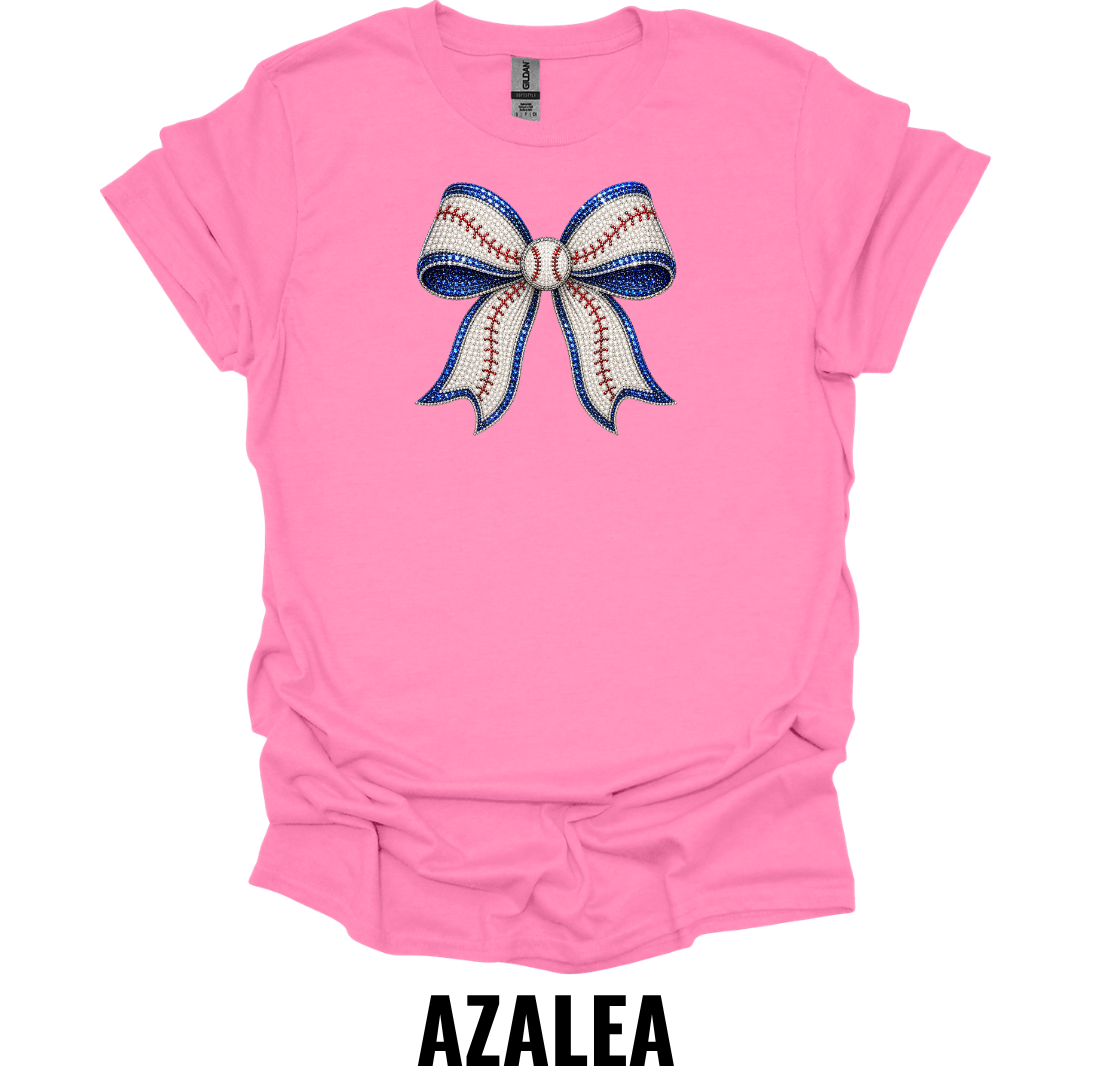 Baseball Bow Shirt – Softball & Baseball Ribbon Graphic Tee