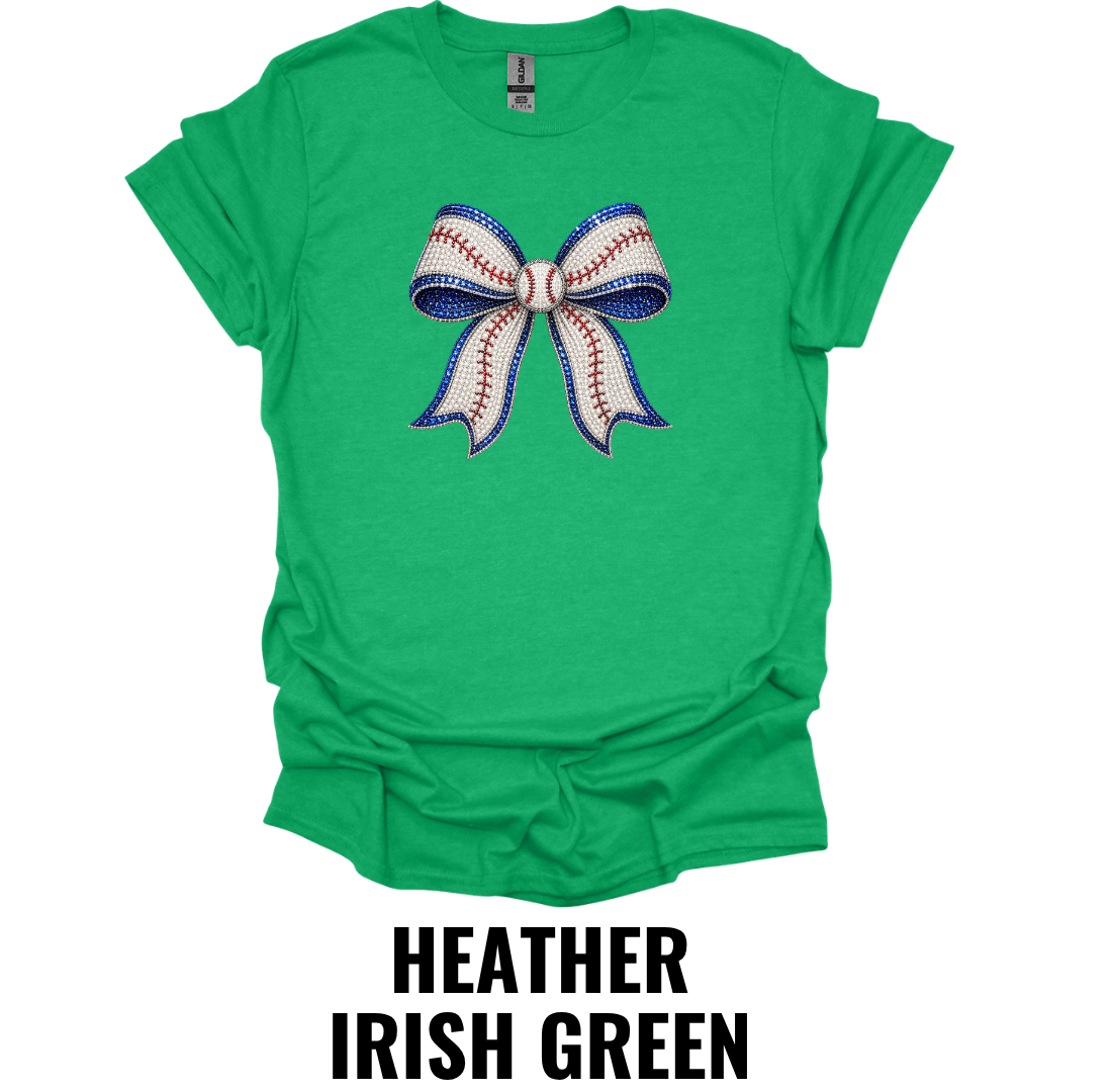 Baseball Bow Shirt – Softball & Baseball Ribbon Graphic Tee