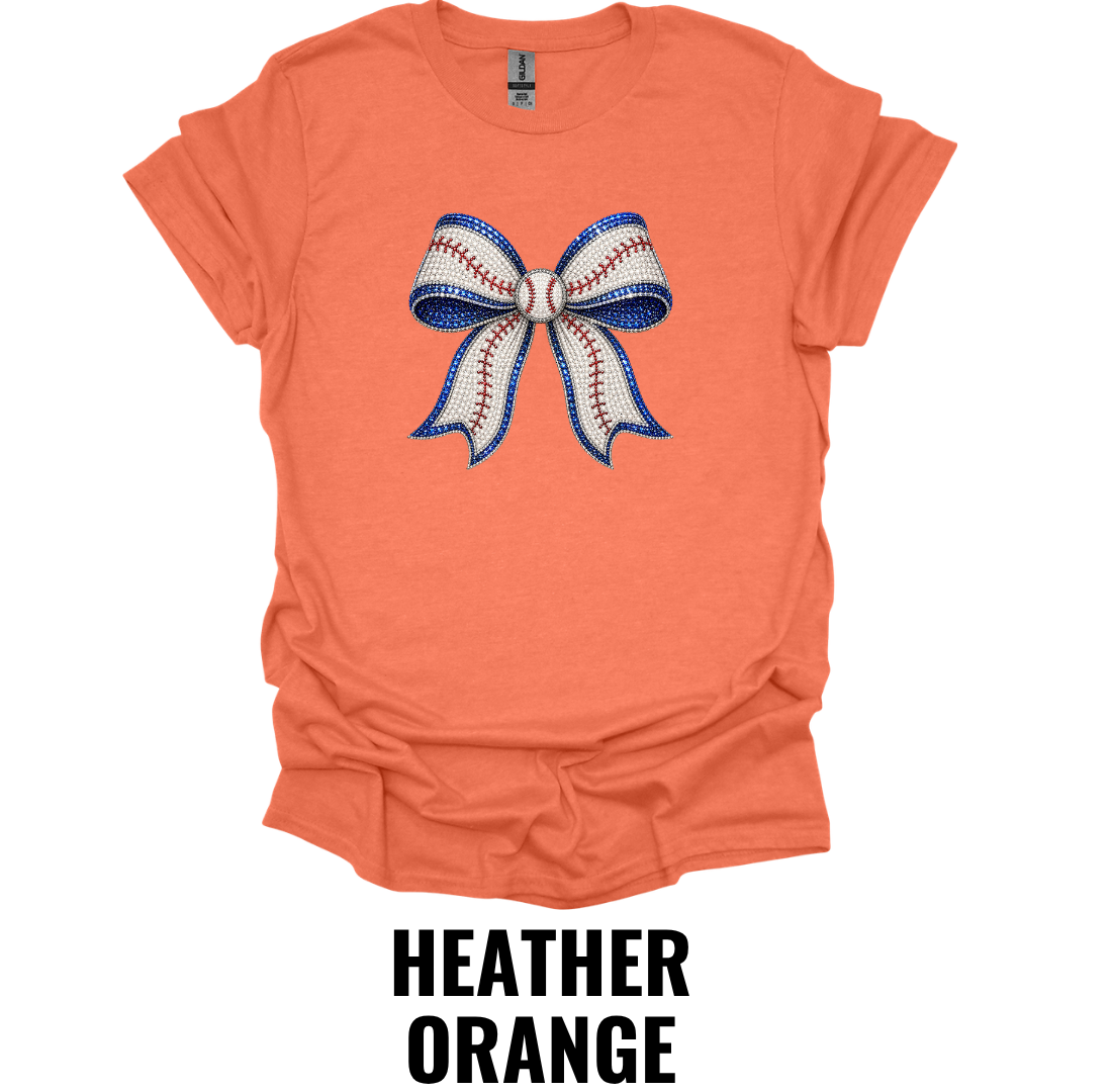 Baseball Bow Shirt – Softball & Baseball Ribbon Graphic Tee