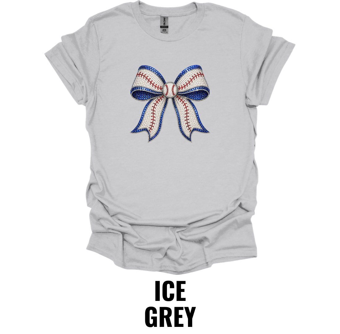 Baseball Bow Shirt – Softball & Baseball Ribbon Graphic Tee