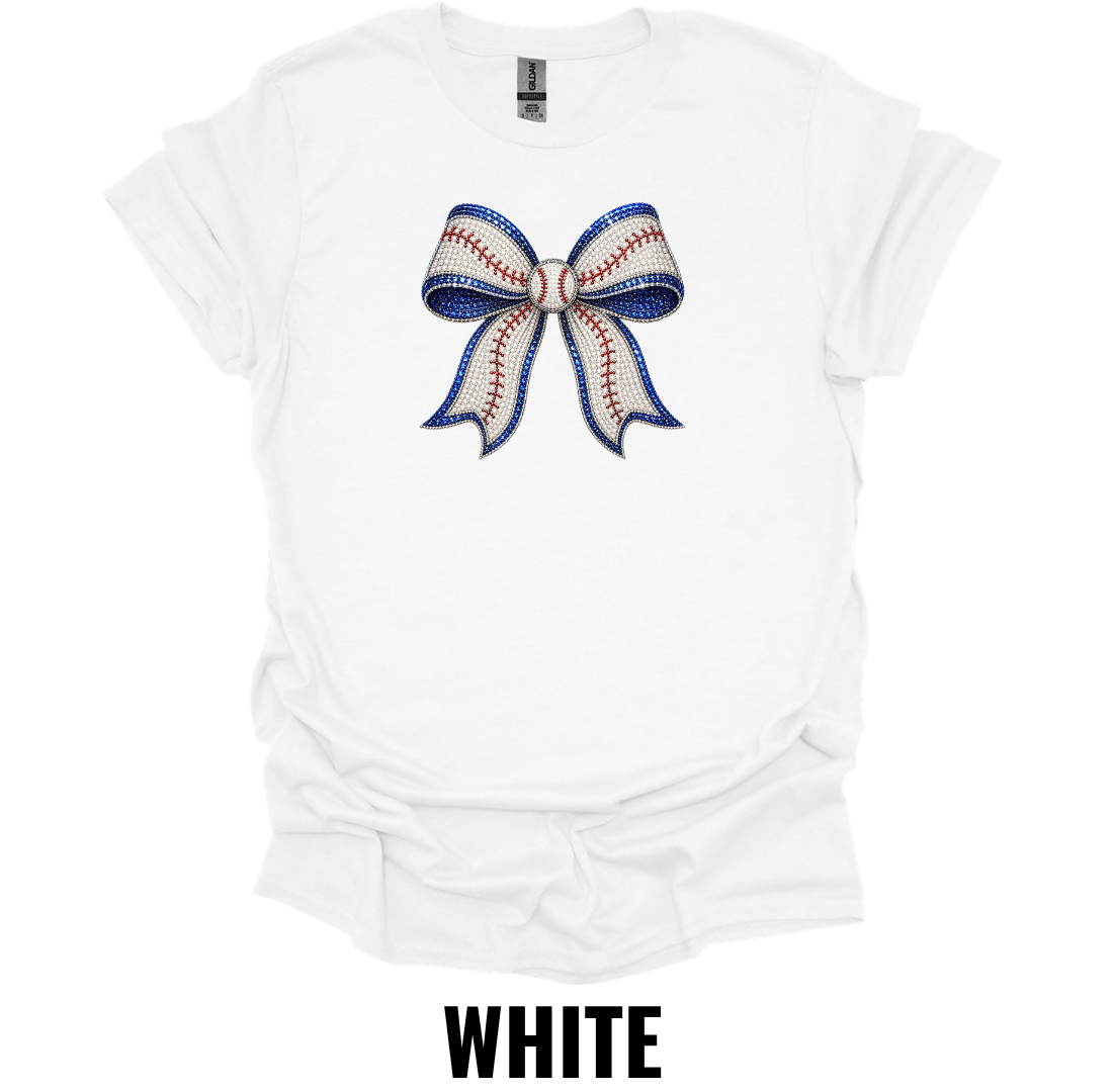 Baseball Bow Shirt – Softball & Baseball Ribbon Graphic Tee