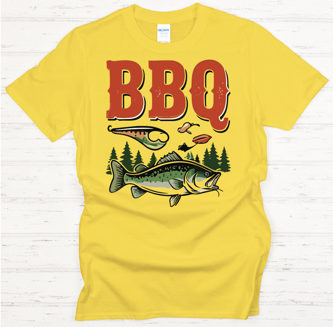 BBQ Bass Fishing Shirt – Funny Fishing and Barbecue Lover Tee