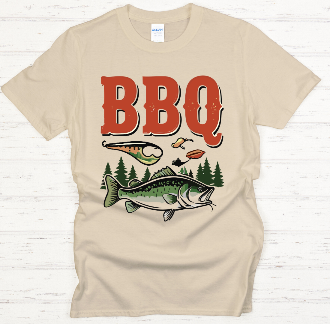 BBQ Bass Fishing Shirt – Funny Fishing and Barbecue Lover Tee