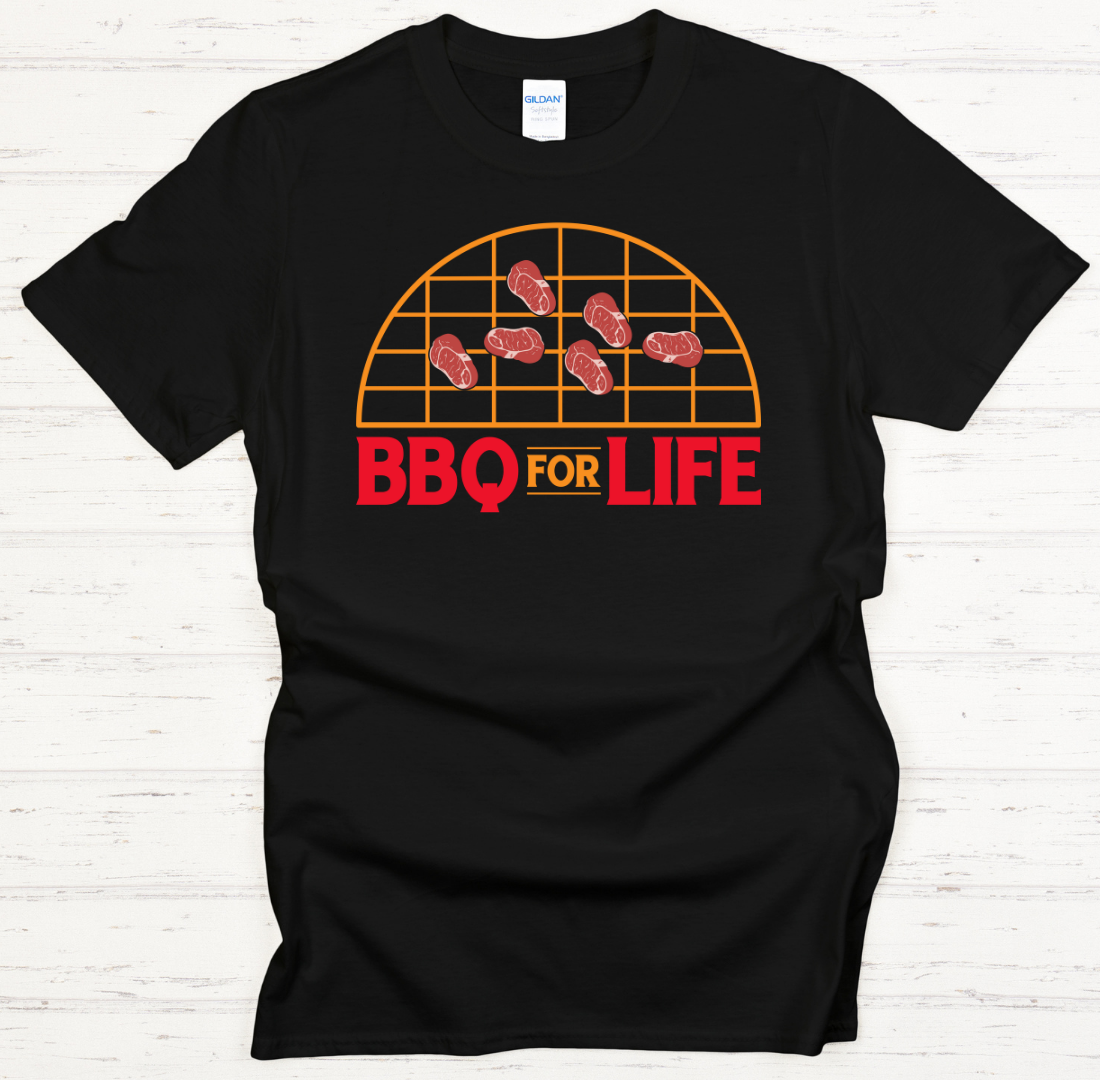 BBQ For Life Graphic T-Shirt | Gildan Softstyle BBQ Tee