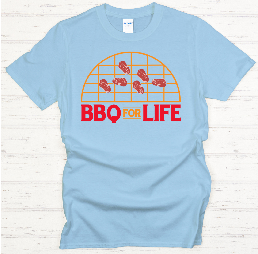 BBQ For Life Graphic T-Shirt | Gildan Softstyle BBQ Tee