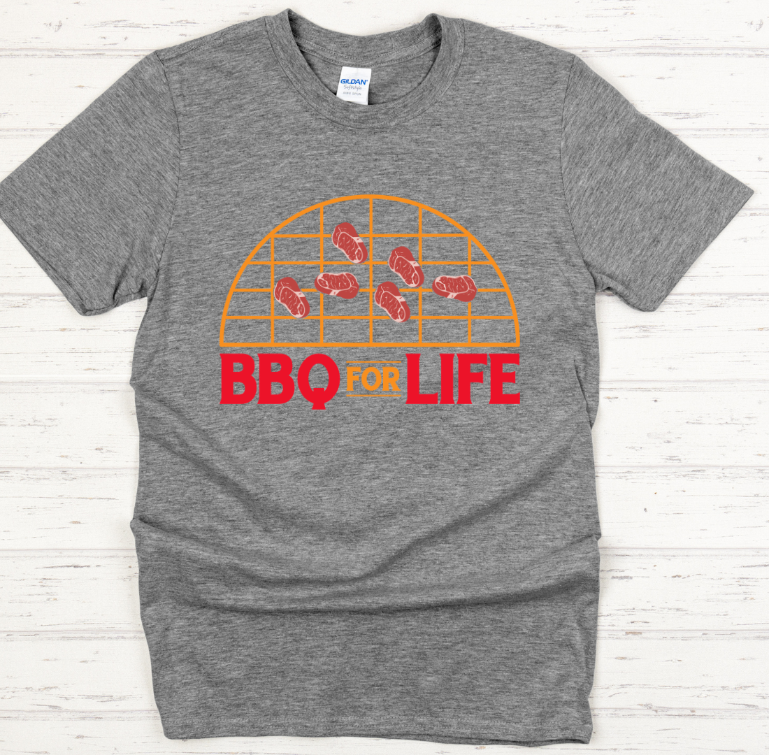 BBQ For Life Graphic T-Shirt | Gildan Softstyle BBQ Tee