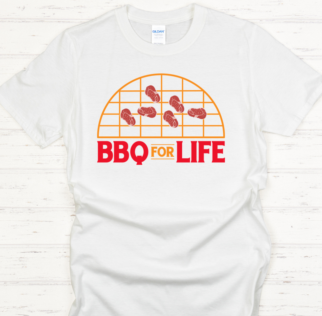 BBQ For Life Graphic T-Shirt | Gildan Softstyle BBQ Tee