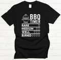 BBQ Timer Shirt – Funny Grilling Doneness Chart Tee