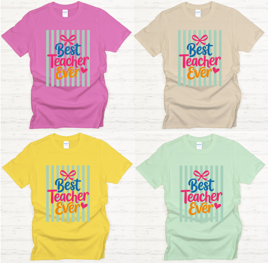 Best Teacher Ever Shirt – Colorful Teacher Appreciation Graphic Tee