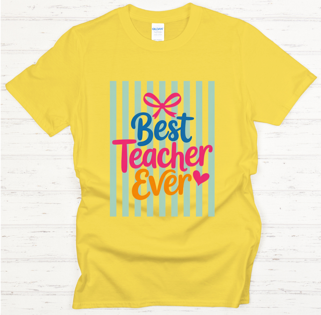 Best Teacher Ever Shirt – Colorful Teacher Appreciation Graphic Tee