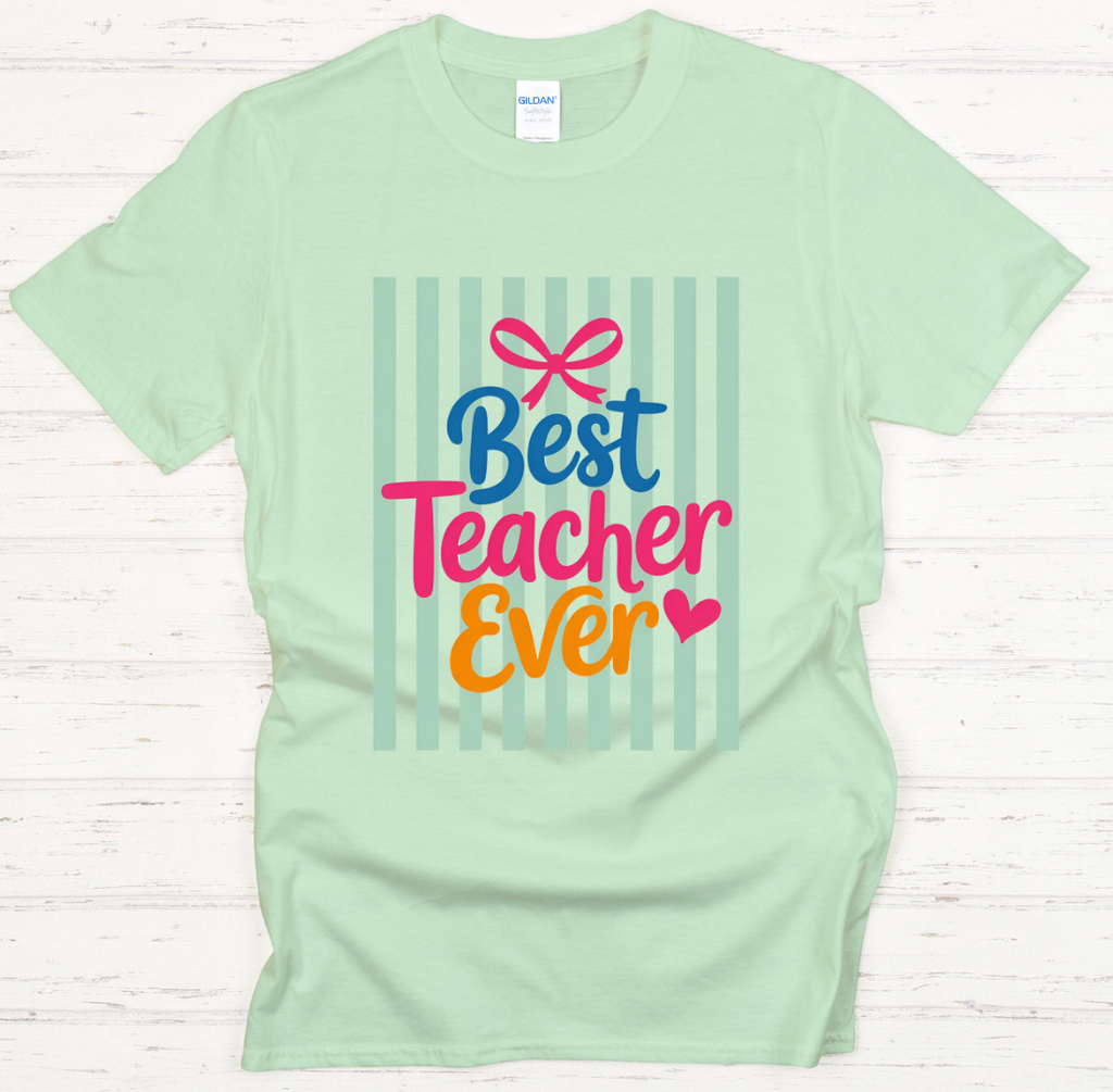 Best Teacher Ever Shirt – Colorful Teacher Appreciation Graphic Tee