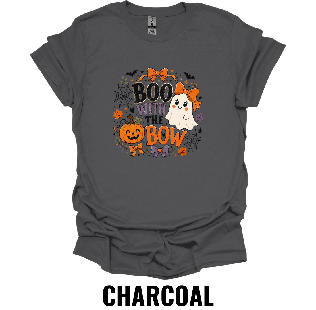 Boo with the Bow T-Shirt – Cute Halloween Ghost Tee