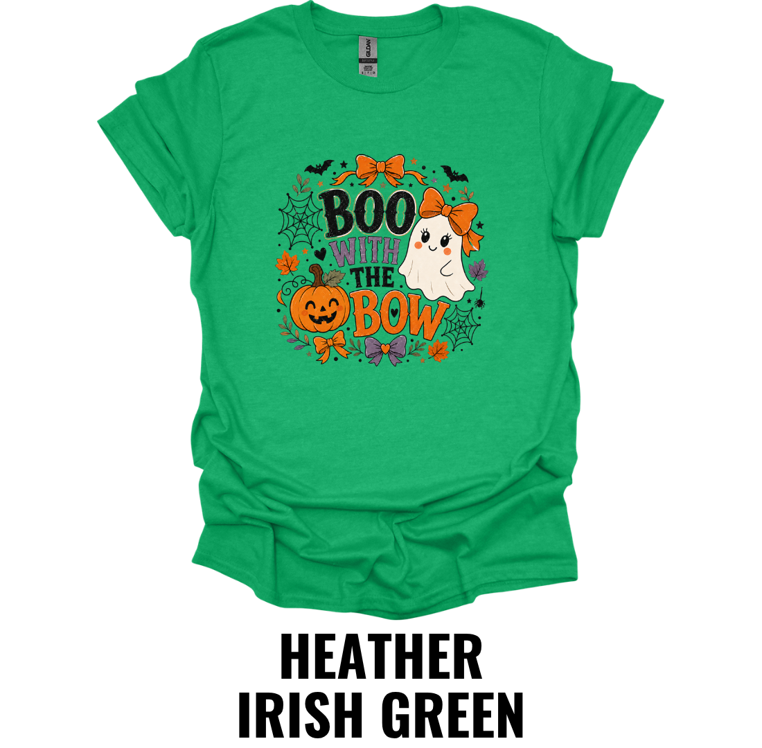 Boo with the Bow T-Shirt – Cute Halloween Ghost Tee