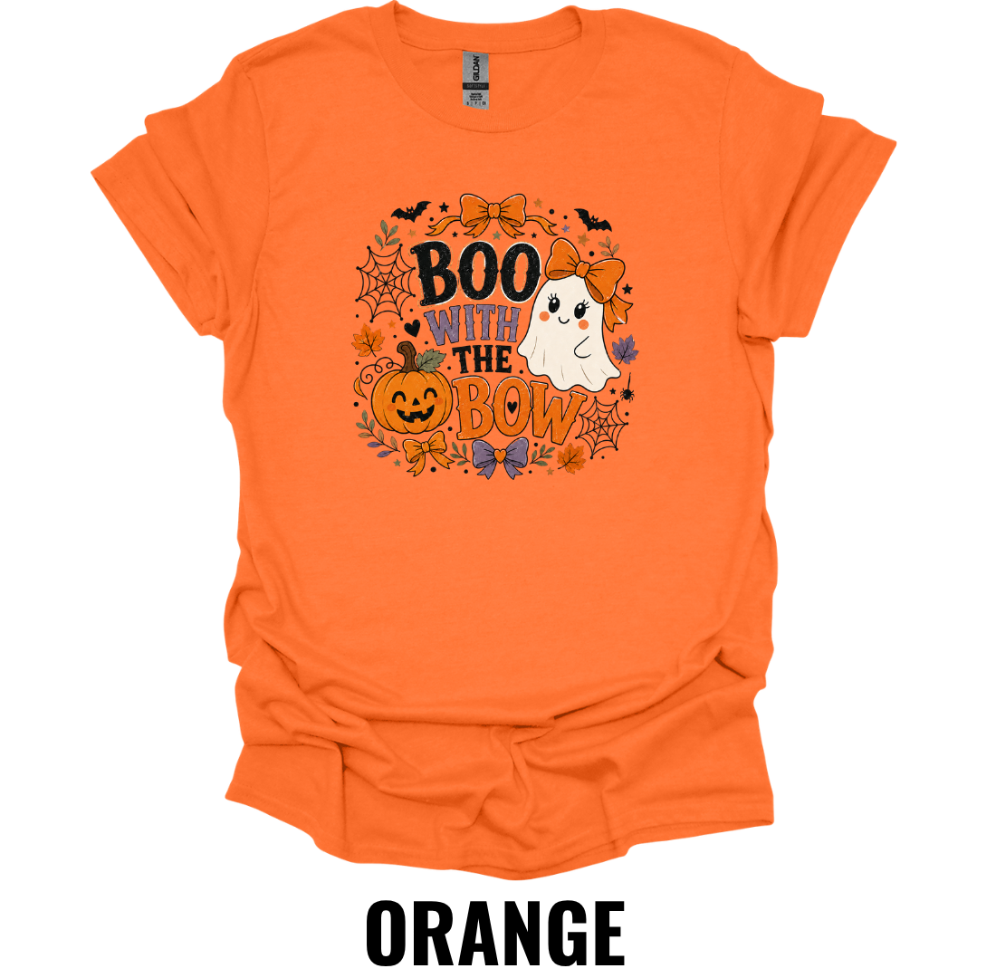 Boo with the Bow T-Shirt – Cute Halloween Ghost Tee