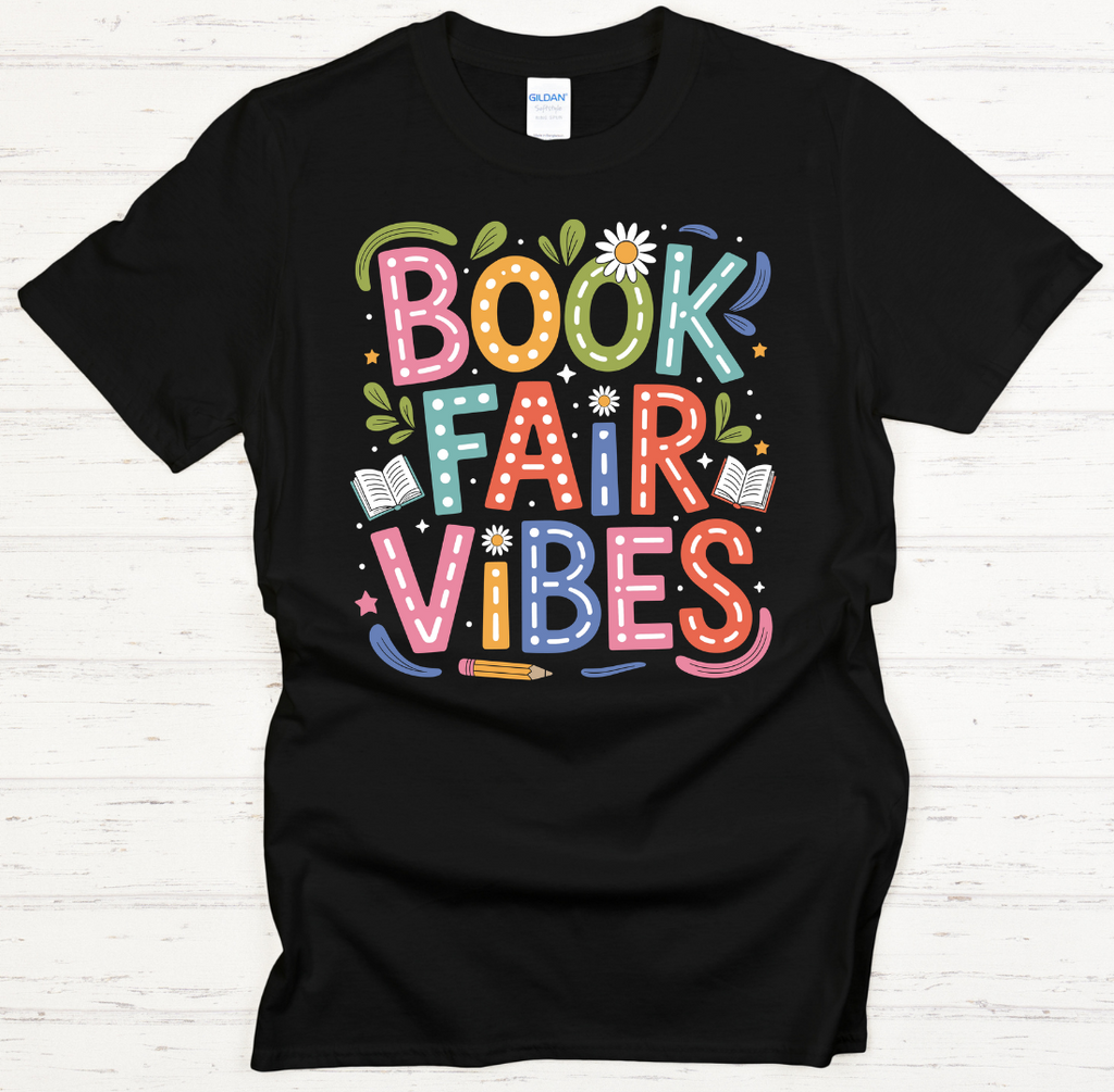 Book Fair Vibes Graphic Shirt on Gildan Softstyle Tee