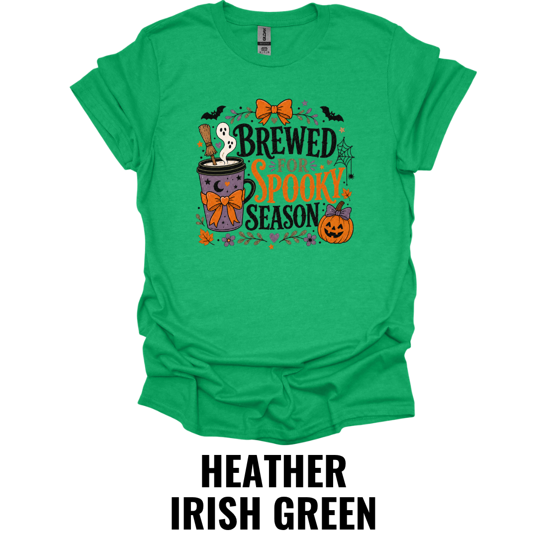 Brewed for Spooky Season T-Shirt – Cute Halloween Coffee Tee