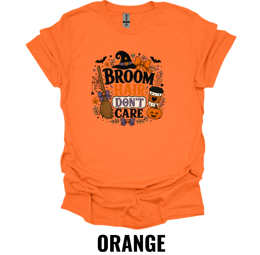 Broom Hair Don't Care T-Shirt – Funny Halloween Witch Tee