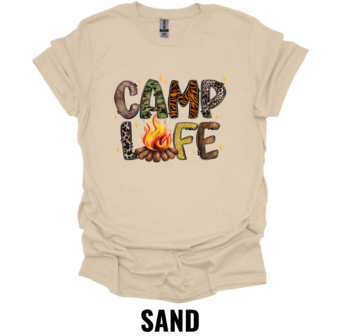 Camp Life T-Shirt – Campfire Outdoor Graphic Tee
