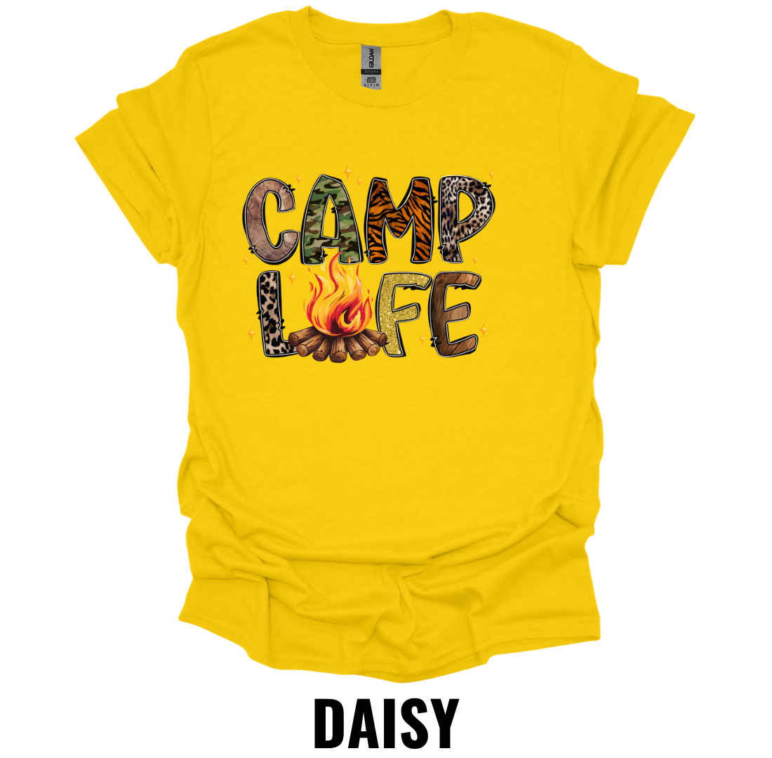 Camp Life T-Shirt – Campfire Outdoor Graphic Tee