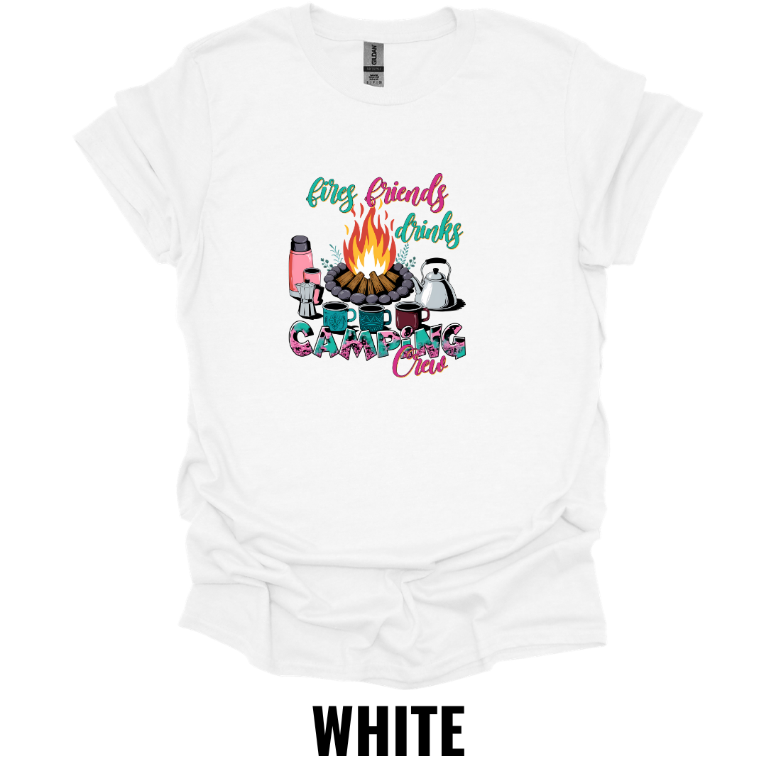 Camping Club T-Shirt – Campfire Friends Graphic Tee