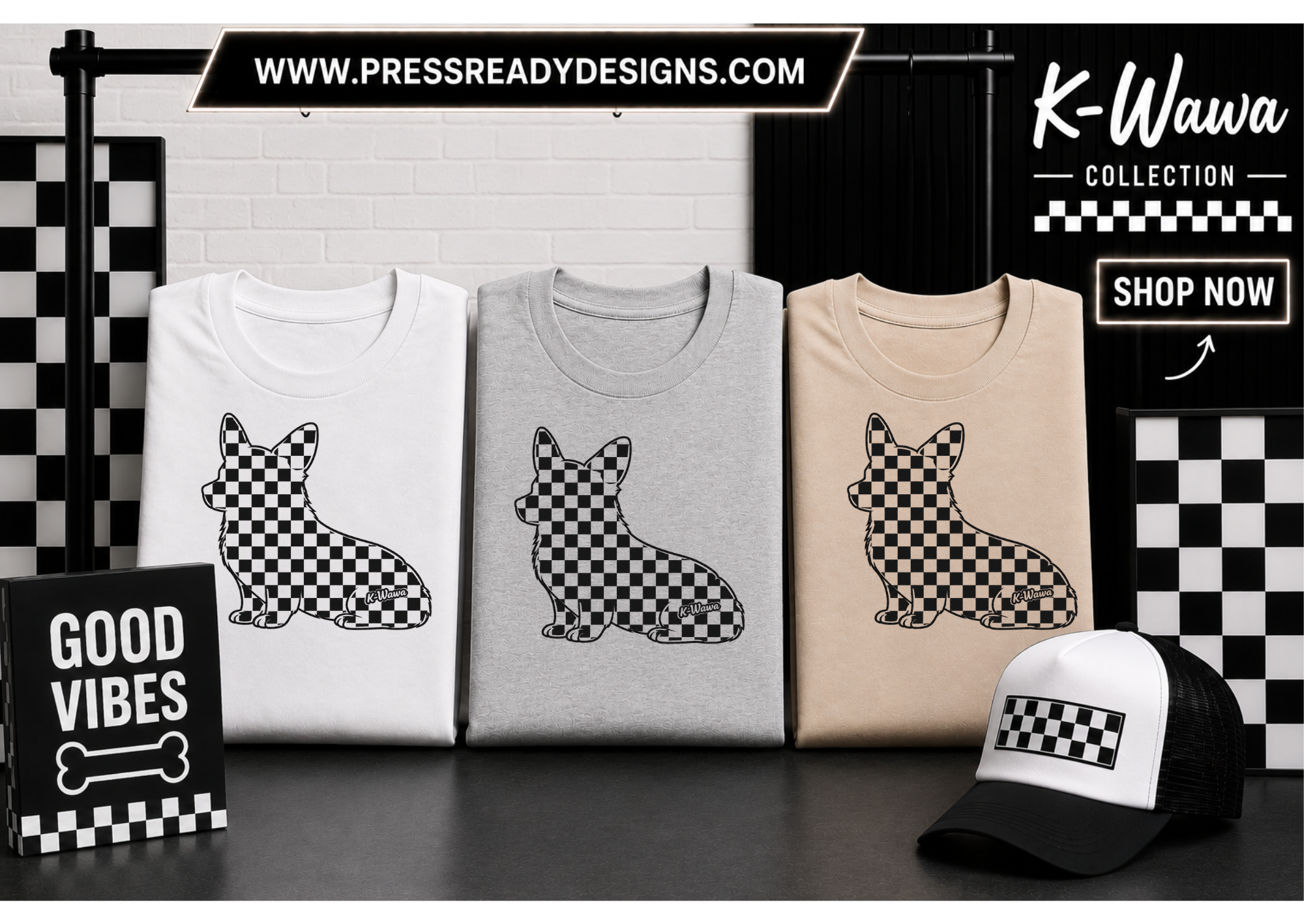 Checkered Corgi Shirt