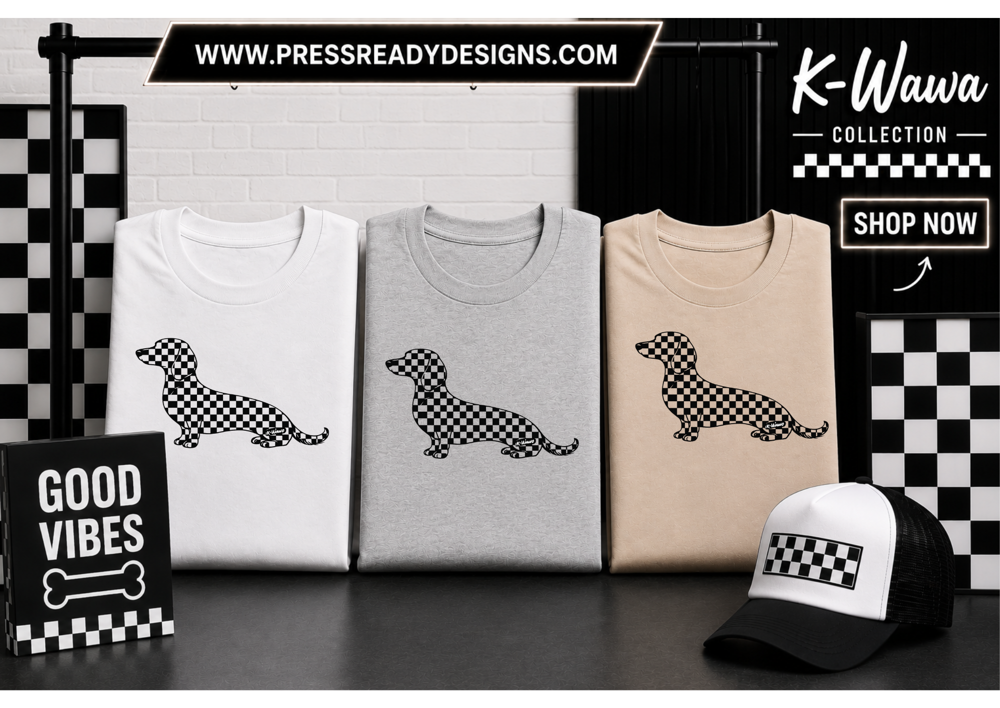 Checkered Dachshund Shirt
