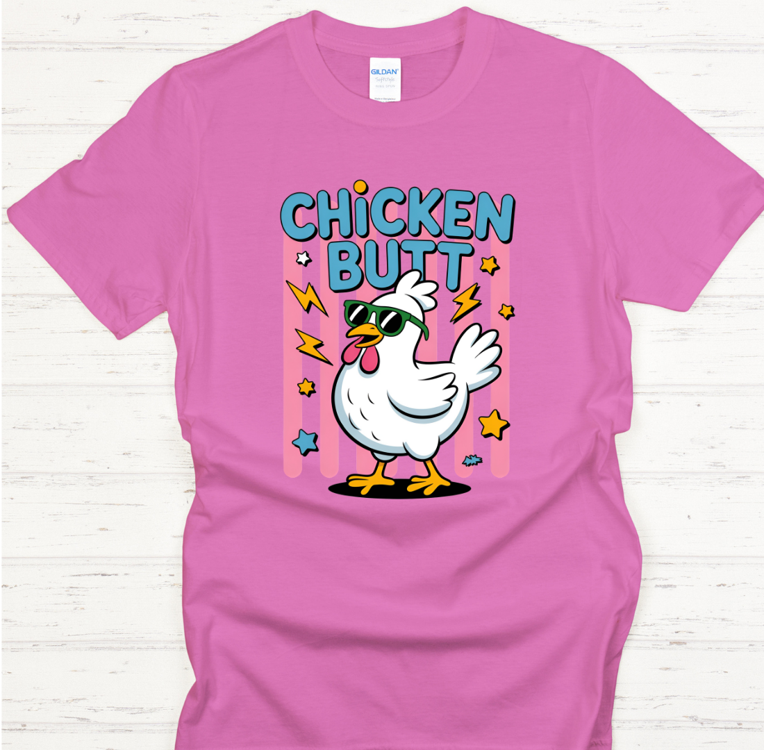 Chicken Butt Funny Chicken Shirt – Retro Farm Humor Graphic Tee