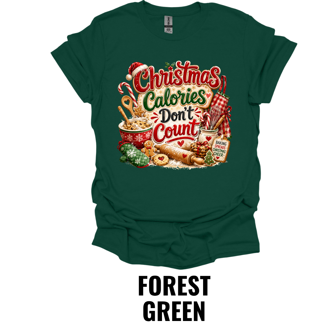 Christmas Calories Don't Count T-Shirt – Funny Holiday Baking Tee