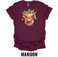 Christmas Highland Cow Shirt – Festive Highland Cow Holiday Graphic Tee