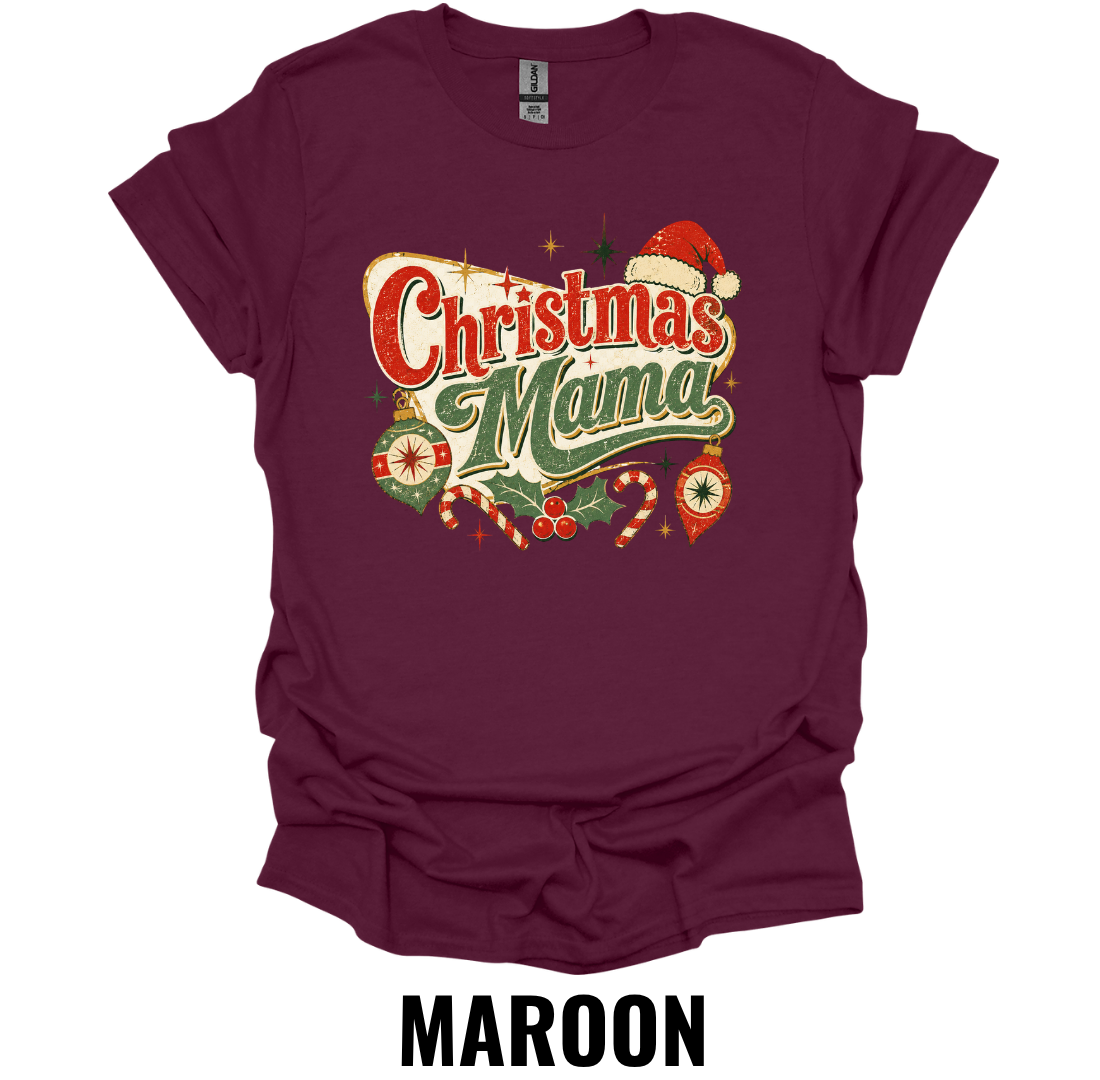 Christmas Mama T-Shirt – Vintage Holiday Mom Tee