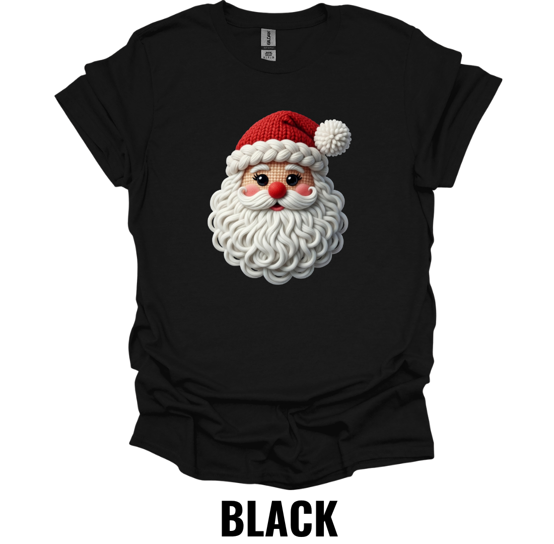 Classic Santa Face Christmas Shirt – Traditional Holiday Santa Graphic Tee