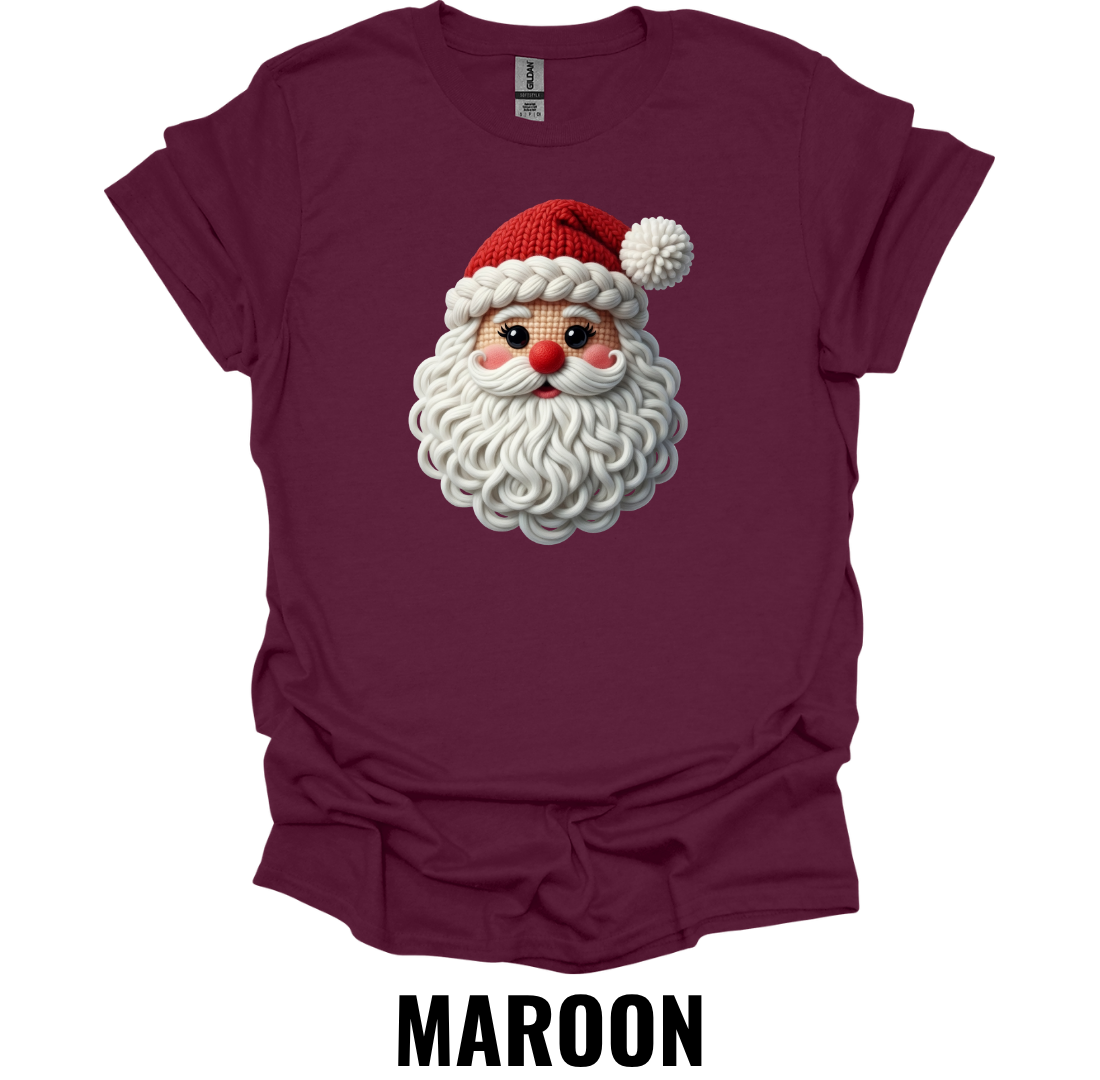 Classic Santa Face Christmas Shirt – Traditional Holiday Santa Graphic Tee