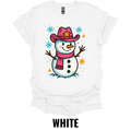 Cowboy Snowman Shirt – Western Christmas Graphic T-Shirt