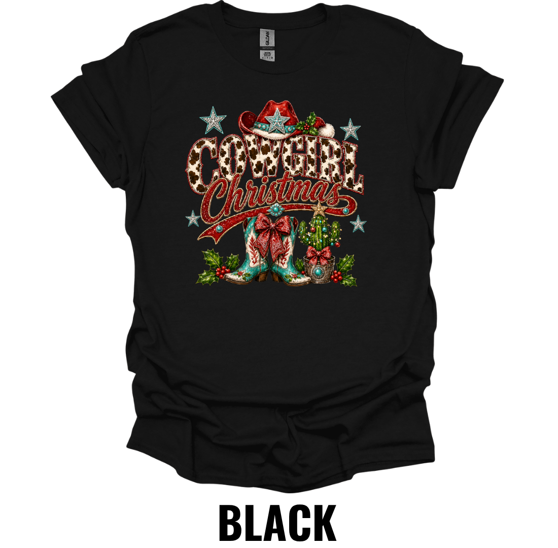 Cowgirl Christmas T-Shirt – Western Holiday Cowboy Tee