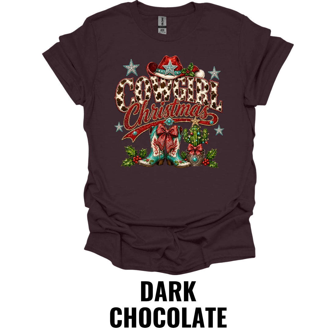 Cowgirl Christmas T-Shirt – Western Holiday Cowboy Tee