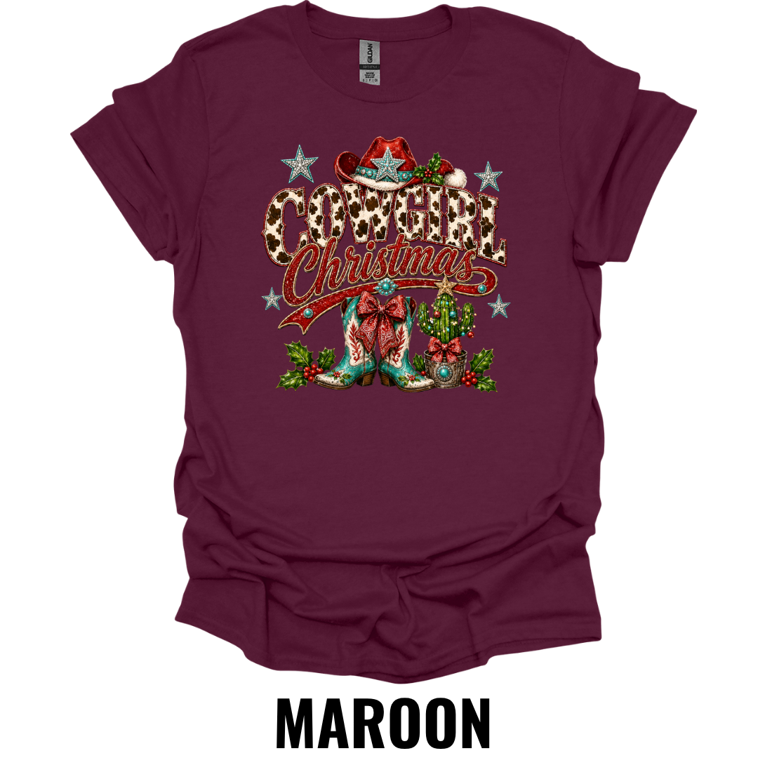 Cowgirl Christmas T-Shirt – Western Holiday Cowboy Tee