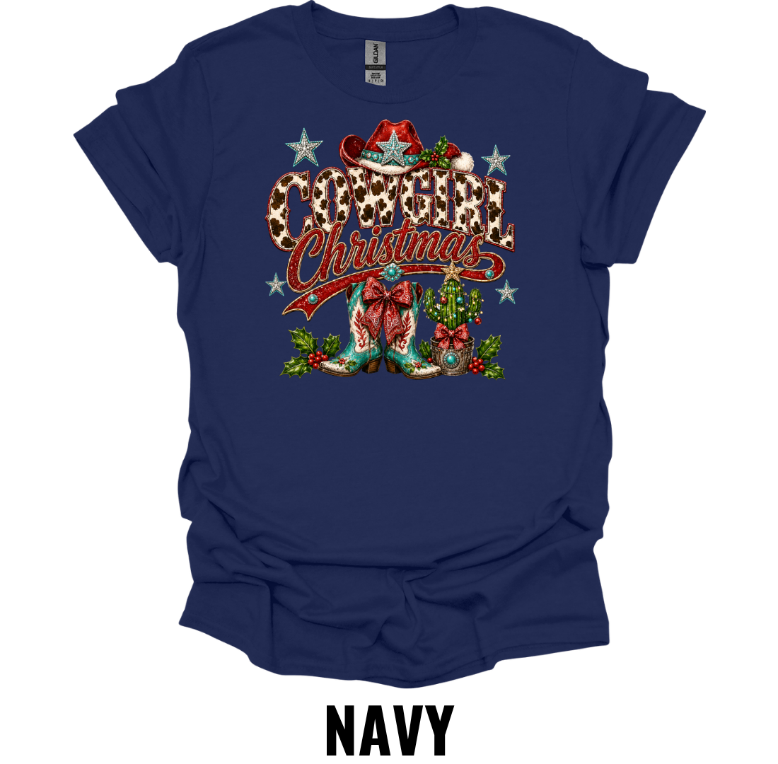 Cowgirl Christmas T-Shirt – Western Holiday Cowboy Tee