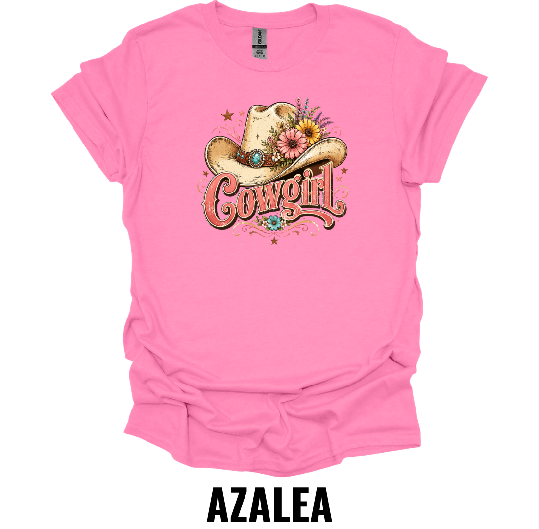 Cowgirl T-Shirt – Vintage Western Floral Graphic Tee